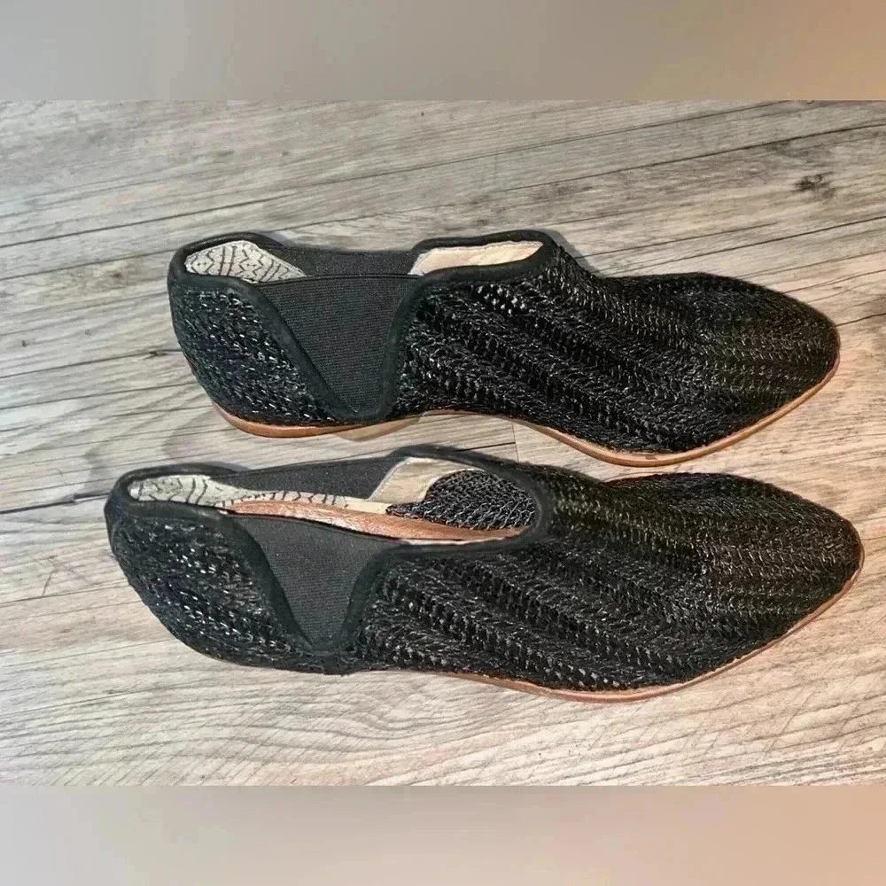 MATT BERNSON Women's Onyx Raffia Marlow Booties, Black, Size 8.5